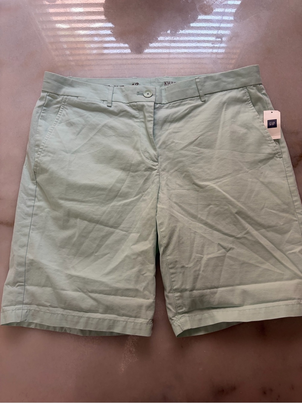 GAP Women's Mint Green Chino Bermuda Shorts